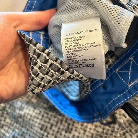 Men’s Tommy Bahama Baja Geo Wave board shorts gray/navy size XXL - Picture 5 of 8